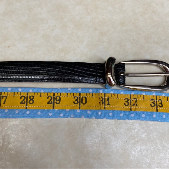 The Limited Black Leather Reptile Embossed belt - Picture 7 of 7